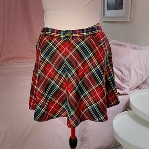 Marilyn Monroe Red Plaid Skater Skirt